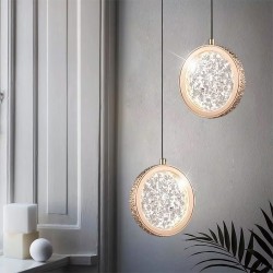 LAMPA WISZĄCA KRYSZTAŁOWA LED G089-1CP Złota