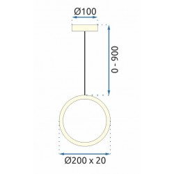 LAMPA WISZĄCA KRYSZTAŁOWA LED G089-1CP Złota