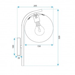 Kinkiet G104-1W Złoty