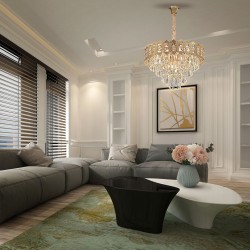 Lampa Wisząca z Kryształami G049-CP 60CM