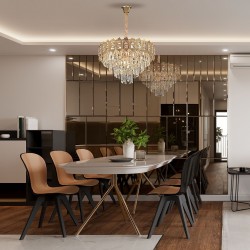 Lampa Wisząca z Kryształami G049-CP 60CM