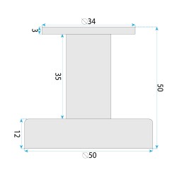 Wieszak łazienkowy 6606A Modern Miedź Szczotkowana