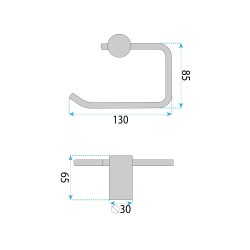 Uchwyt na papier toaletowy 9711 Prism Złoty Szczotkowany