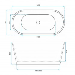 Wanna Akrylowa Wolnostojąca ROMA 170