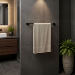 Wieszak łazienkowy jednoramienny Til 101 Czarny