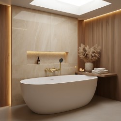 Bateria wannowa Rea Foster Złoty Szczotkowany