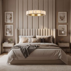 LAMPA SUFITOWA WISZĄCA LED APP1801-CP Brush Gold