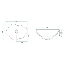 Umywalka nablatowa Rea Pearl Ombre