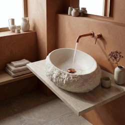 Umywalka nablatowa Rea Mika Ivory