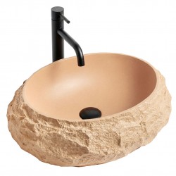 Umywalka nablatowa Rea Mika Light Terracotta