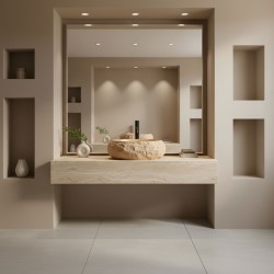 Umywalka nablatowa Rea Mika Light Terracotta