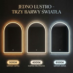 LUSTRO ŚCIENNE LED 60x100cm DART GOLD