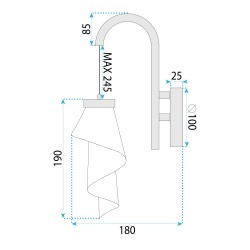 LAMPA ŚCIENNA KINKIET APP1766-1W RÓŻOWE ZŁOTO