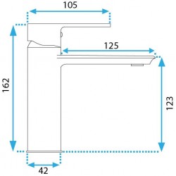 Bateria Umywalkowa REA Veneta Złota Niska
