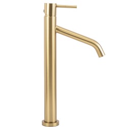 Bateria Umywalkowa REA LEVEL Szczotkowana Złota Wysoka