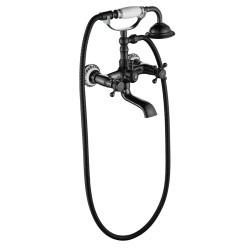 Bateria wannowa Rea Rustico czarna przecierana