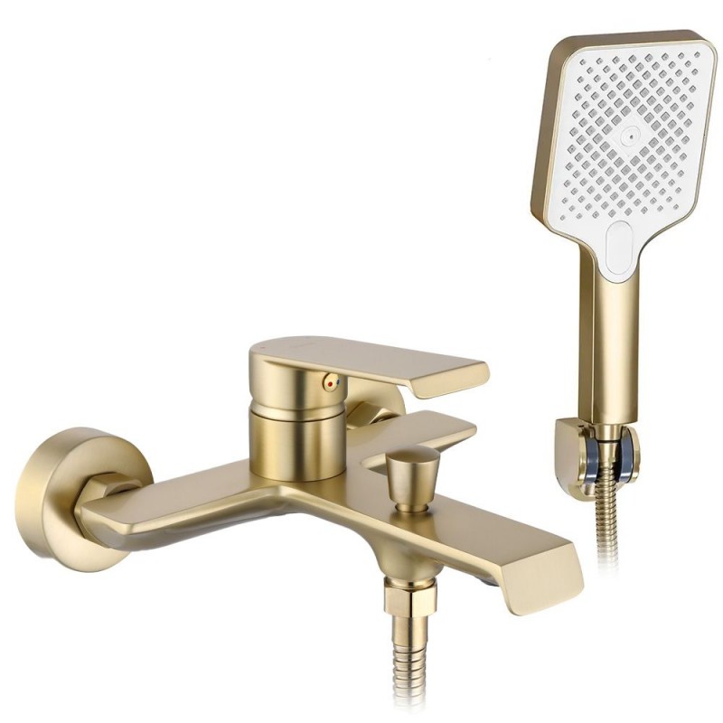 Bateria wannowa REA Hass Złota Szczotkowana