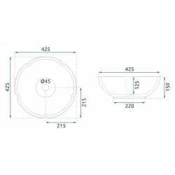 Umywalka Nablatowa Rea Asanti