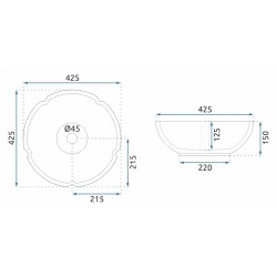 Umywalka Nablatowa Rea Sevilla