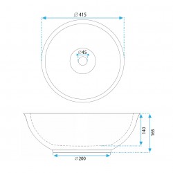 Umywalka Nablatowa Rea Bella