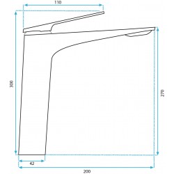 Bateria umywalkowa Rea  AVALON ZŁOTA WYSOKA
