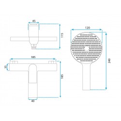 Bateria wannowa REA AVALON Złota