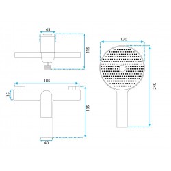 Bateria wannowa REA AVALON Czarna