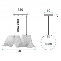 Lampa sufitowa wisząca boho APP1644-1CP