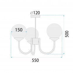 Lampa wisząca APP1579-3CP