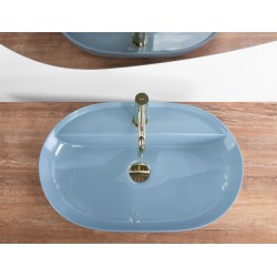 Umywalka REA Aura 61 L.Blue Shiny