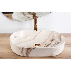 Umywalka nablatowa Rea Nadia 60 Marrone