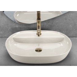 Umywalka REA Aura 61 Ecru Shiny