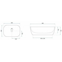 Umywalka nablatowa Rea Belinda COPPER BRUSH / Black