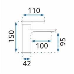 Bateria Umywalkowa REA STORM Złota Szczotkowana Niska