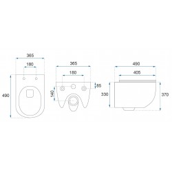 Misa WC podwieszana Rea Carlo Mini Tornado GOLD EDGE