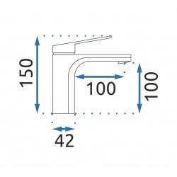 Bateria Umywalkowa REA Marco Tytan Niska