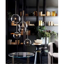 Lampa Sufitowa Wisząca Szklana Kula 15cm CHROM APP1681-1CP