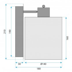 Kinkiet APP1823-1W NATURE BLACK