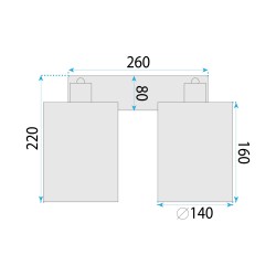 Kinkiet APP1824-2W NATURE BLACK