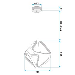 LAMPA WISZĄCA LED G067-CP ZŁOTA