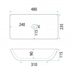 Umywalka nablatowa Rea Maria