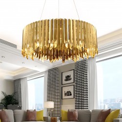 Lampa wisząca metalowa APP1764-8CP GOLD