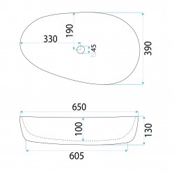 Umywalka nablatowa Rea SANDRA