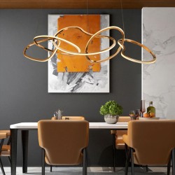 LAMPA WISZĄCA LED LHJ050-CP T ZŁOTA