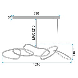 LAMPA WISZĄCA LED LHJ050-CP T ZŁOTA