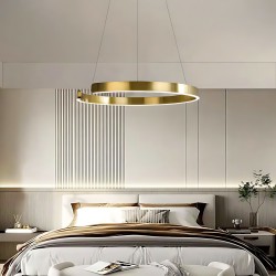 LAMPA WISZĄCA LED LHJ052-CP1 C ZŁOTA SZCZOTKOWANA 40CM