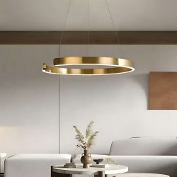 LAMPA WISZĄCA LED LHJ053-CP1 C ZŁOTA SZCZOTKOWANA 60CM