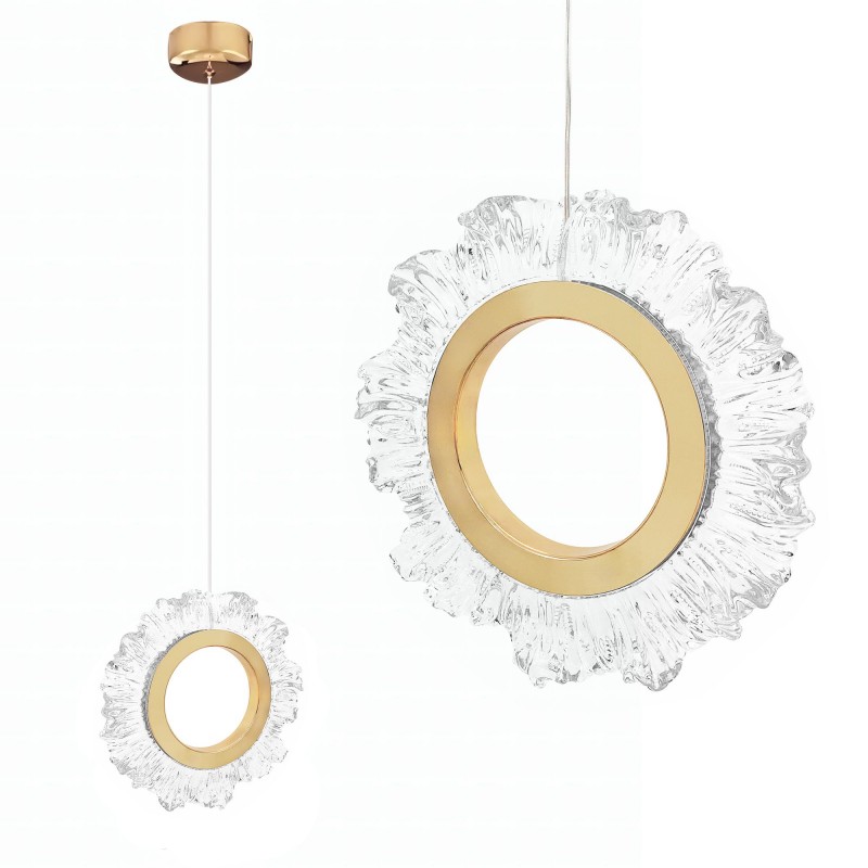 LAMPA SUFITOWA WISZĄCA LED LHJ102-1CP ZŁOTA