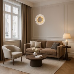 LAMPA SUFITOWA WISZĄCA LED LHJ102-1CP ZŁOTA