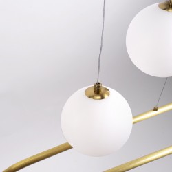 LAMPA SUFITOWA WISZĄCA LED LHJ039-CP ZŁOTA SZCZOTKOWANA